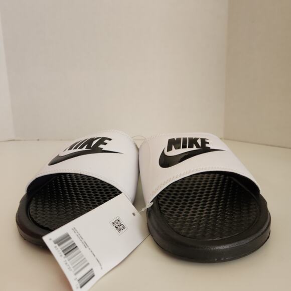 Nike Unisex Benassi JDI Sport Sandal, White/Black/Black, 7 US Men main image 5
